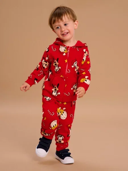 Sinsay Kalhoty joggers Mickey Mouse červená