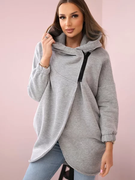Krótka bluza Kesi szara