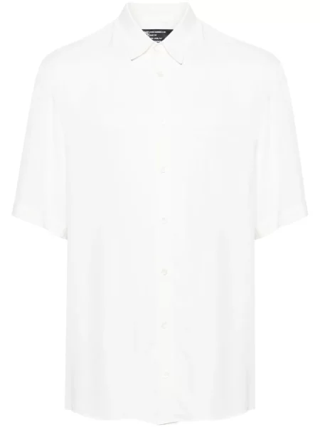 Класическа с яка риза Patrizia Pepe кепър бяло