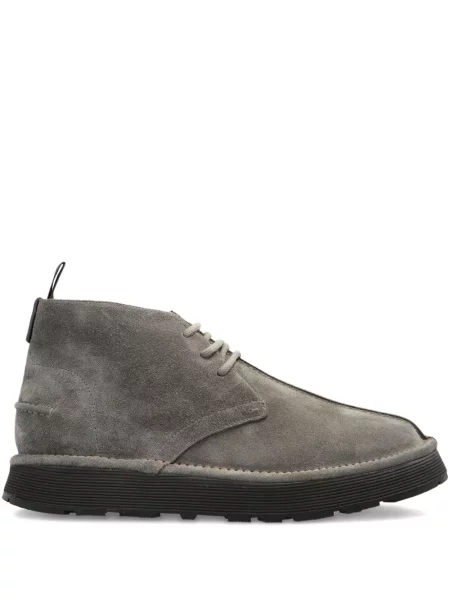 Botine Giorgio Armani cu șireturi din dantelă gri