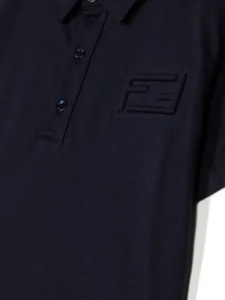 Koszulka polo dziecięca Fendi niebieska