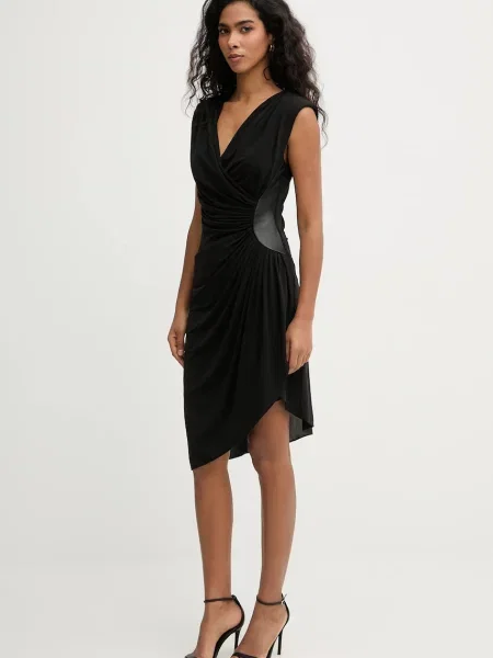 Karl Lagerfeld sukienka mini rozkloszowana czarny