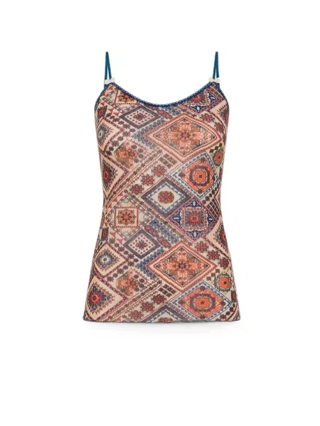 Top Momoni cu imagine cu imprimeu geometric