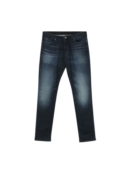 Jeansy straight leg Emporio Armani niebieskie