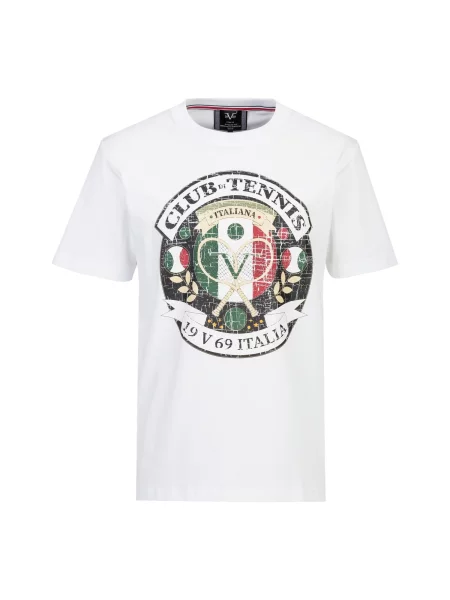 ITALIA Tricou Rafael Big Tennis verde / roșu cireș / negru alb