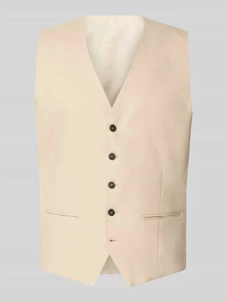 Kamizelka garniturowa o kroju slim fit z dodatkiem wełny model ‘NEIL’ Selected Homme biała