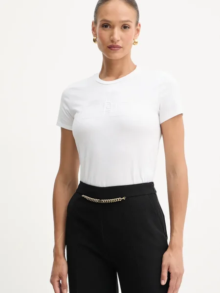 Тениска Elisabetta Franchi дамска бяло