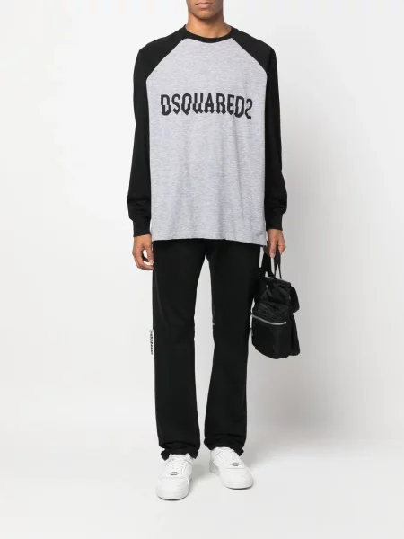 Raštuotas ilgas marškinėliai Dsquared2 pilka