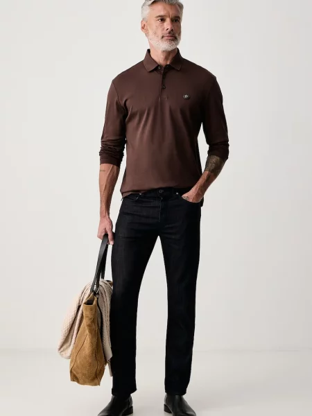 Tricou cu mânecă lungă Boss maro