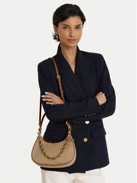Torbica LAUREN RALPH LAUREN smeđa