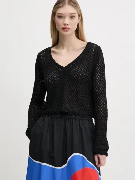 Desigual pulover FLAM femei negru