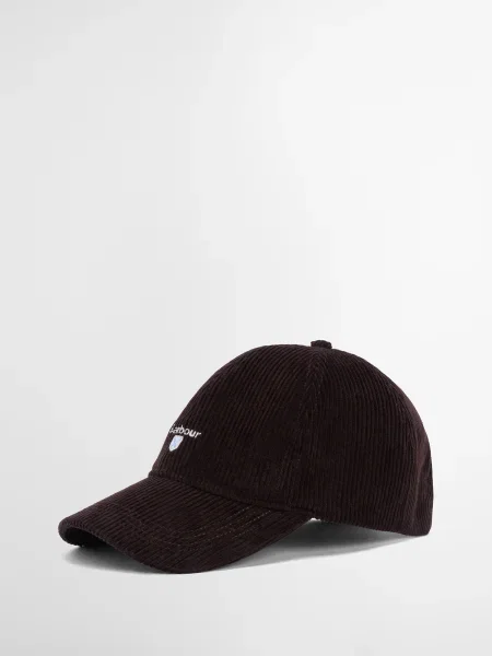 Barbour Menčestrová baseballová čiapka Barbour Preston Cord hnedá