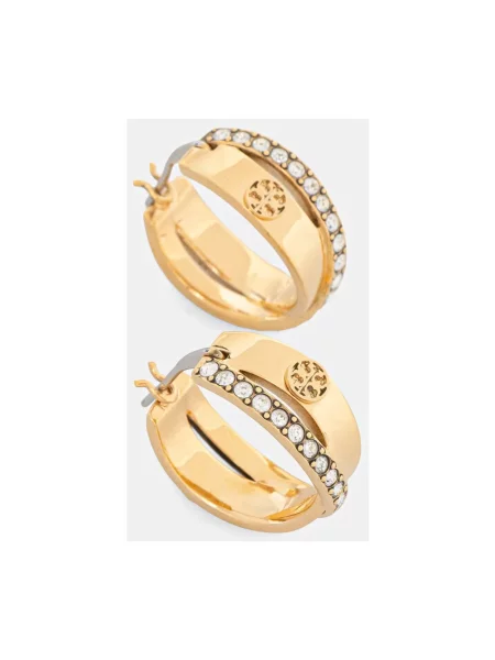 Tory Burch kolczyki pozłacane Icon żółte