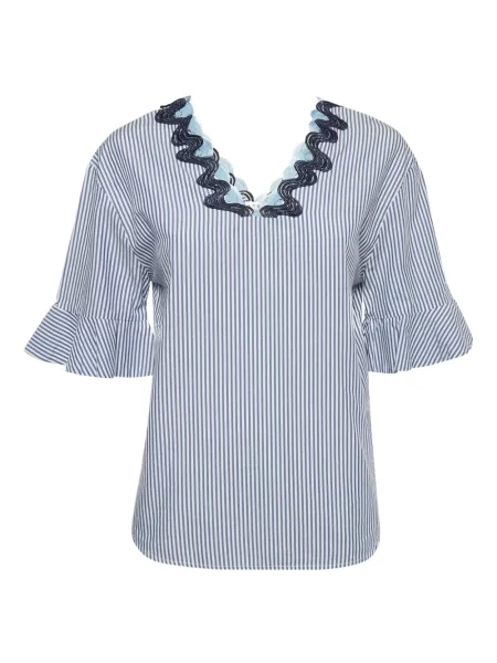 Bluză Sandro cu dungi albastru