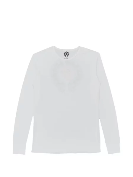 Haftowana koszulka Chrome Hearts w serca termoaktywna biała