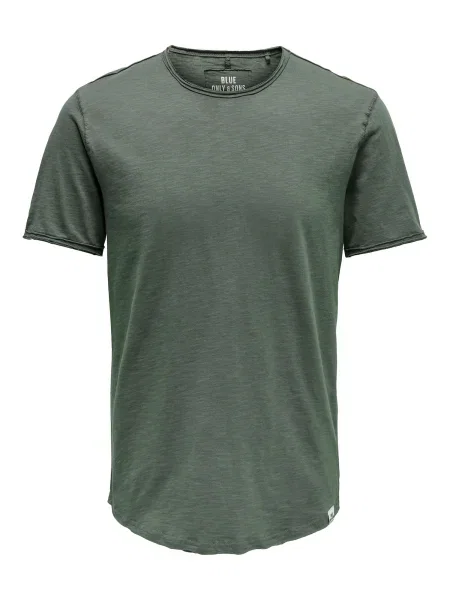 Only & Sons Tricou Benne gri închis verde