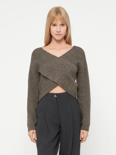 PIECES Pulover PCSILLY închis maro