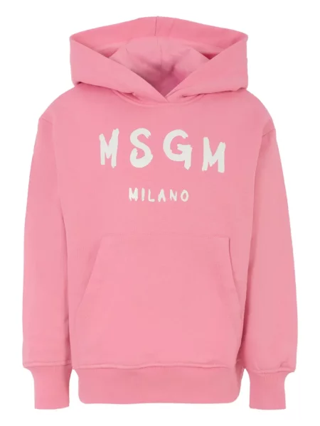Bluza z kapturem dziecięca Msgm różowa