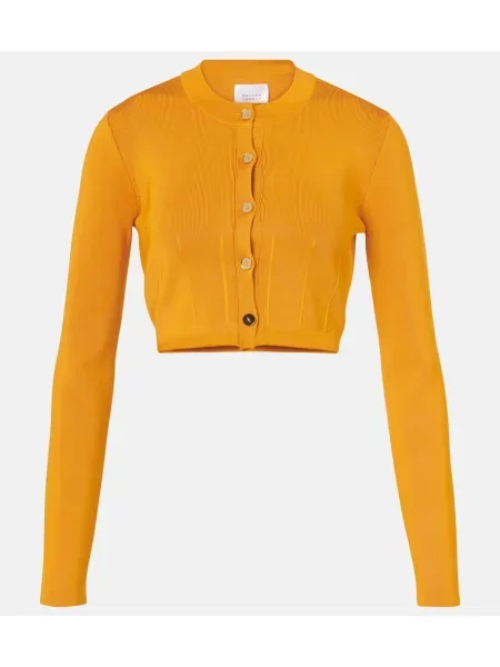 Kardigan Galvan o krotszym kroju pomarańczowy