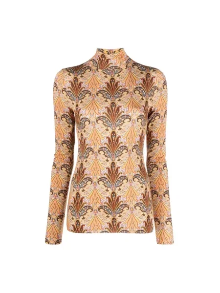 Golf wielobarwność golf Etro z wzorem paisley