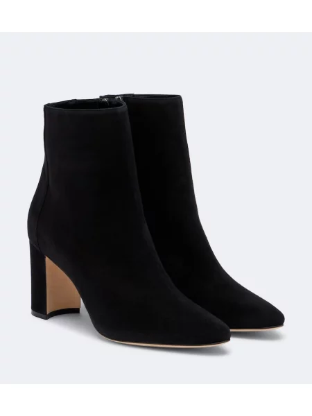 Cizme scurte Manolo Blahnik din piele de căprioară negru