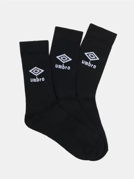 Sinsay Prążkowane skarpetki 3 pack Umbro czarny