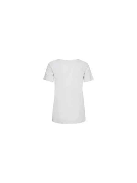 T-shirt z obszyciem z ozdobnych kamieni model ‘GETHI’ Mos Mosh biała