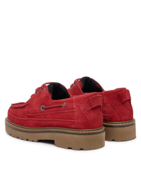 Tommy Jeans Nizki čevlji Tjw Archive Low Boat Shoe rdeča
