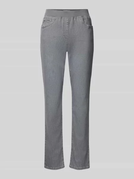 Jeansy o kroju straight fit z elastycznym pasem Raphaela By Brax