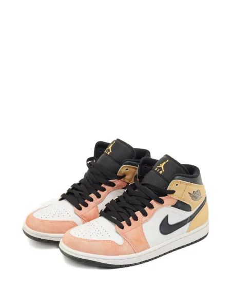 Sneakerși Jordan Air Jordan 1 din piele de căprioară alb