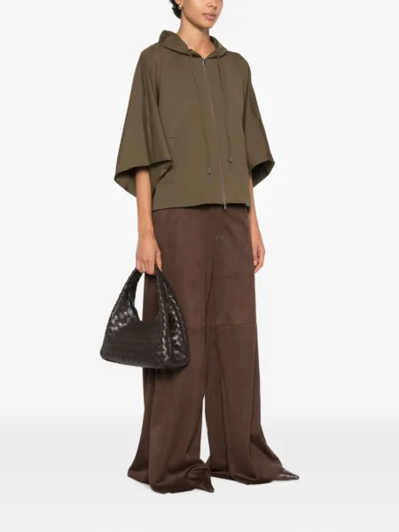 Geacă Max Mara cu glugă verde