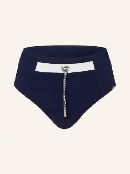 Lidea Spodenki Bikini Z Wysokim Stanem Nautic Edge blau białe