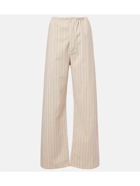 Pantaloni Maison Margiela cu dungi bej