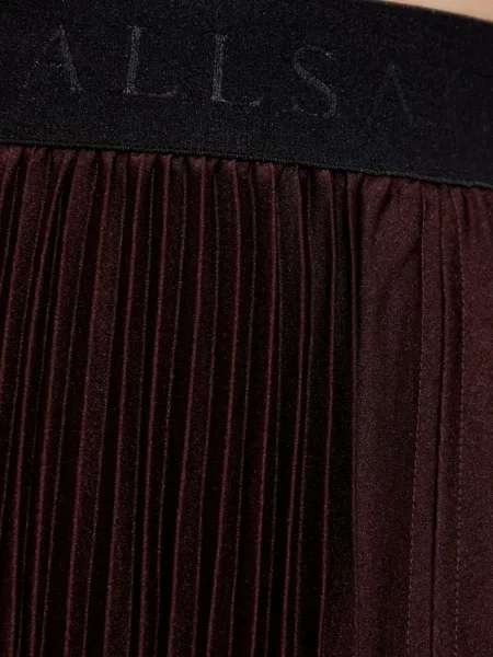 Fusta plisata Allsaints plisată roșu