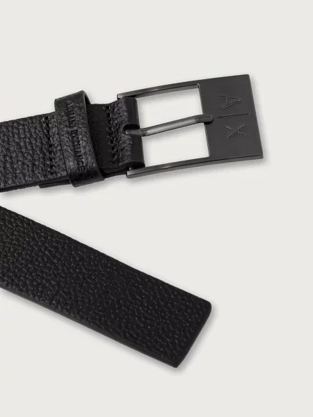 Armani Exchange curea pentru bărbați din piele negru