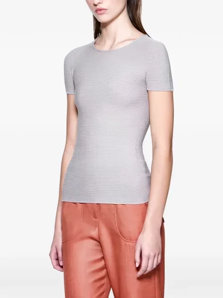 Tricou Giorgio Armani tricotate gri