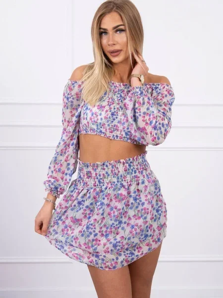 Rochie Kesi cu model floral bej