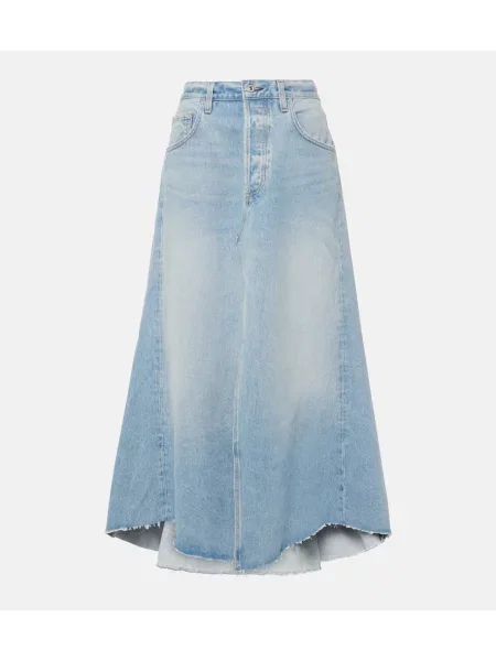 Дънкова пола Citizens Of Humanity до коляното синьо