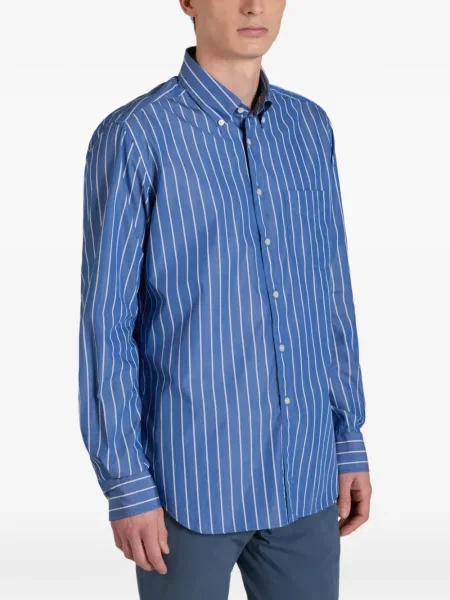 Cămașă Glanshirt cu dungi din poplin albastru