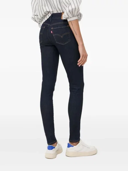 Blugi drepți Levi's® zdrențuiți negru