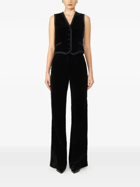 Pantaloni Costarellos de catifea negru