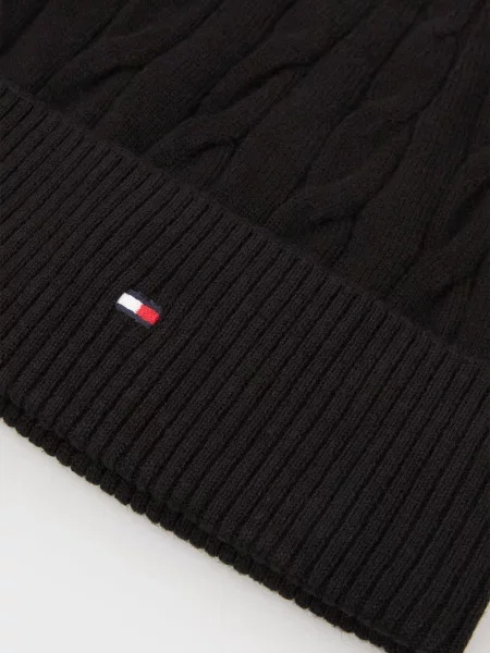 Шерстяная шапка Tommy Hilfiger черная