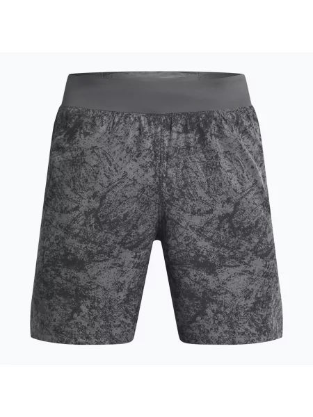 Běžecké šortky Under Armour Launch Pro 7" Printed castlerock/morph green/reflective zelené