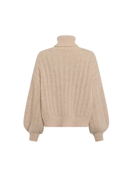 Marc Aurel Golf Z Cekinami beige beżowy