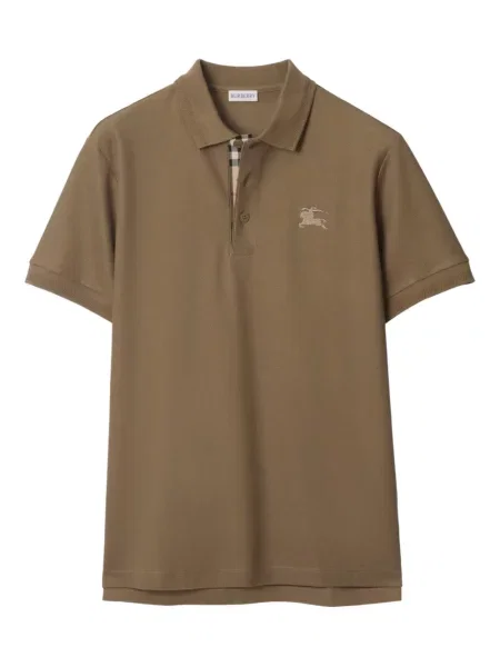 Polo Burberry cu broderie maro