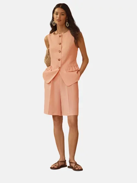 Love & roses Vestă de costum corai