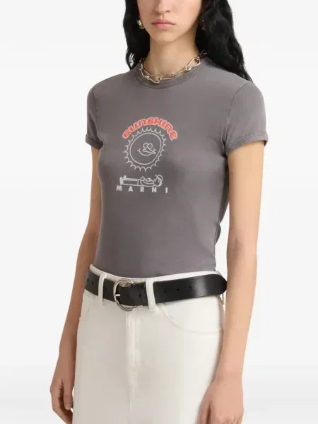 Tricou Marni cu imagine gri