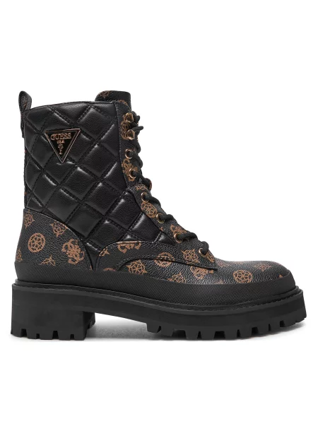 Čizme Guess s vezicama crna