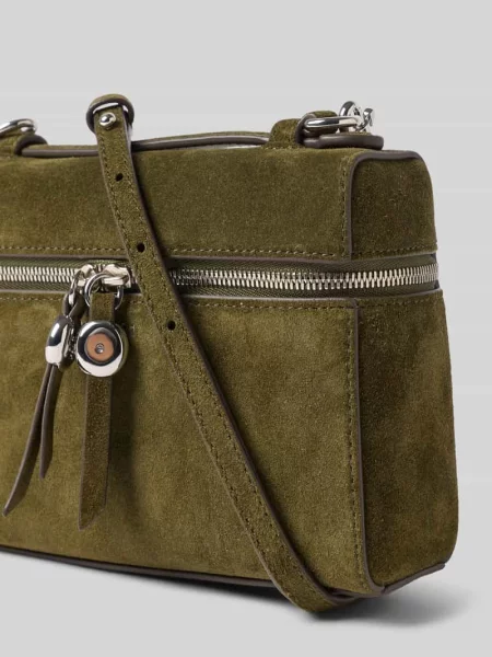 Torba z uchwytami ze skóra bydlęca nappa z podwójnym zamkiem błyskawicznym Tory Burch