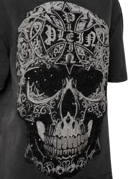 Tricou Philipp Plein cu imagine negru